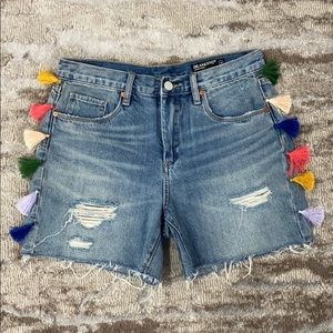 Blank NYC Hi Rise Tassel Shorts